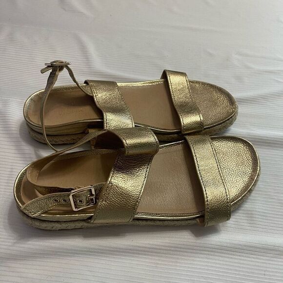 Vionic Gold Strappy Leather Sandals Size 11 - Picture 4 of 9